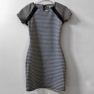 Urban Outfitters Lucca Couture Black White Stripe Stretch Dress XS